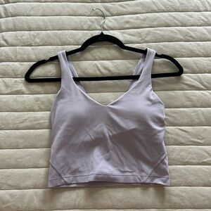 Lululemon Lavender V-Neck Crop Top